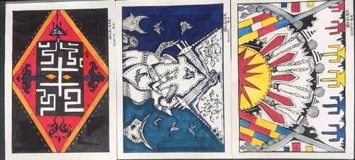 民族圖案的現代演繹——昆明學院美術與藝術設計學院2018級服裝設計2班作業成果展示